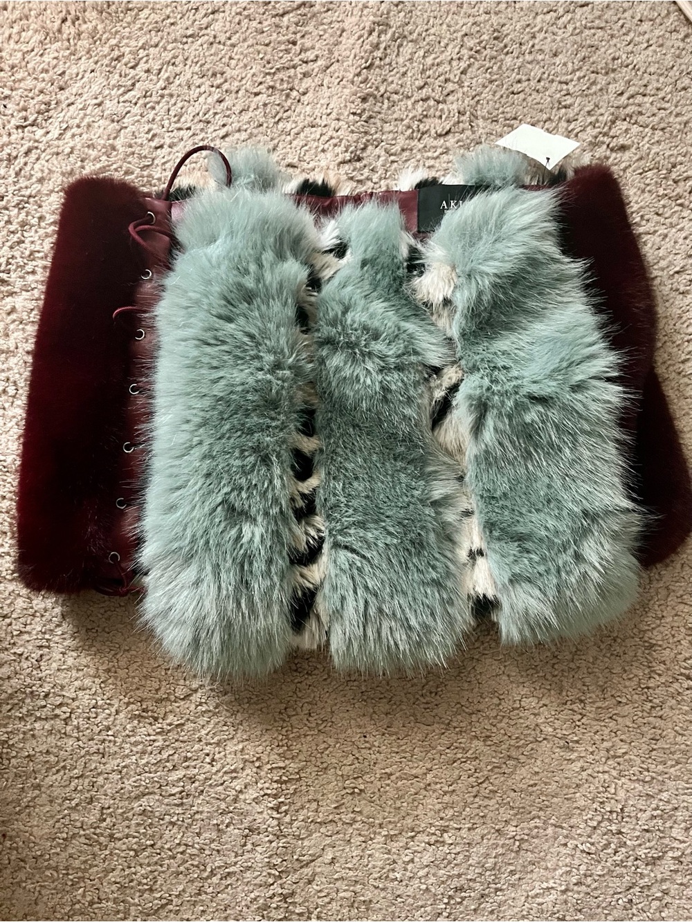 Akira faux Fur mini skirt Nwts